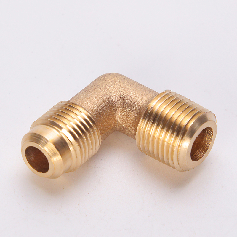 Brass Gas Fitting-90 ELBOW 45°  FLARE TO MPT