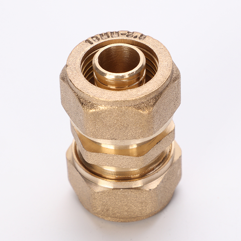 Brass Pex Compression Fitting-Straight  Nipple Double